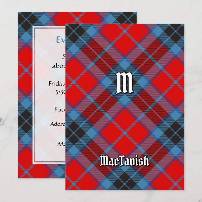 Clan MacTavish Tartan Einladung (Vorne/Hinten)