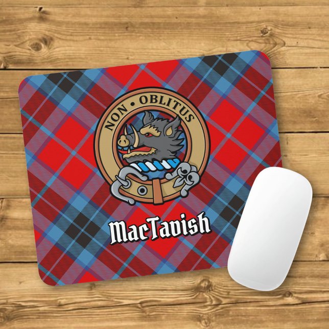 Clan MacTavish Wappen über Tartan Mousepad (Von Creator hochgeladen)