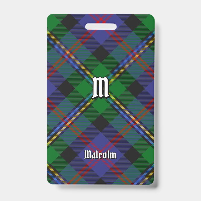 Clan Malcolm Tartan Ausweis (Vorderseite)