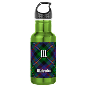 Clan Malcolm Tartan Edelstahlflasche