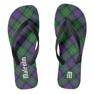 Clan Malcolm Tartan Flip Flops