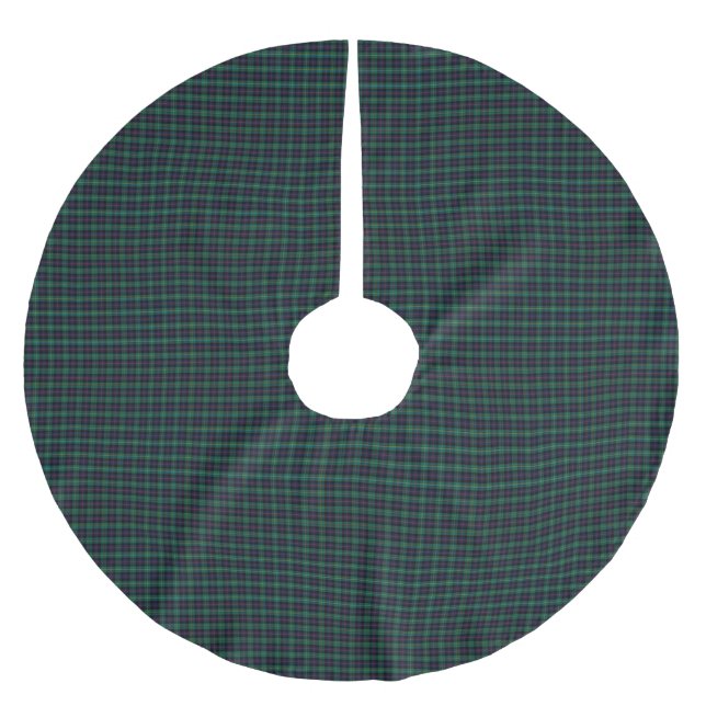 Clan Malcolm Tartan Kariert Polyester Weihnachtsbaumdecke (Vorderseite)