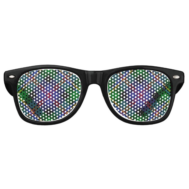 Clan Malcolm Tartan Partybrille (Vorderseite)