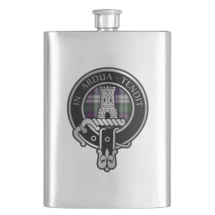 Clan Malcolm Wappen & Dress Tartan Flask Flachmann