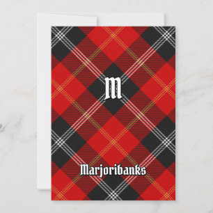 Clan Marjoribanks Tartan Einladung