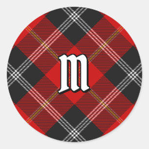 Clan Marjoribanks Tartan Runder Aufkleber