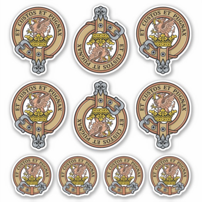 Clan Marjoribanks Wappen Sticker Set (Vorderseite)