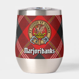 Clan Marjoribanks Wappen über Tartan