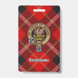 Clan Marjoribanks Wappen über Tartan Ausweis