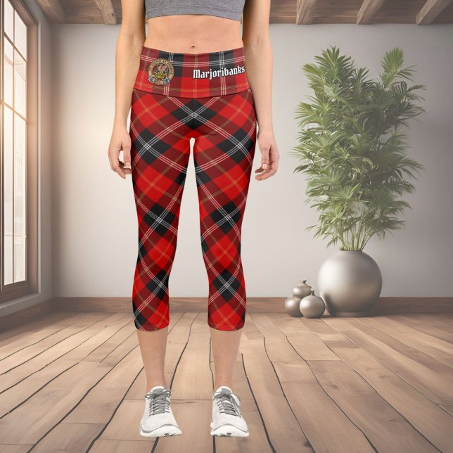 Clan Marjoribanks Wappen über Tartan Capri Leggings (Von Creator hochgeladen)