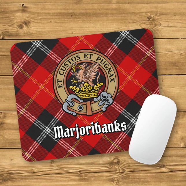 Clan Marjoribanks Wappen über Tartan Mousepad (Von Creator hochgeladen)