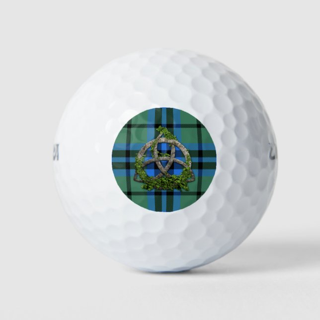 Clan Marshall Tartan Celtic Trinity Golfball (Vorderseite)
