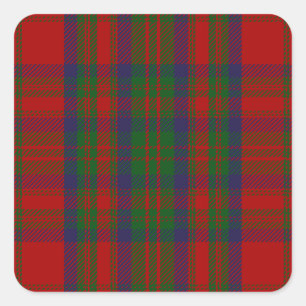Clan Matheson Tartan Quadratischer Aufkleber