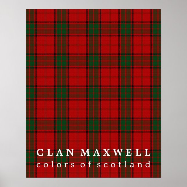 Clan Maxwell Colors of Scotland Tartan Poster (Vorne)