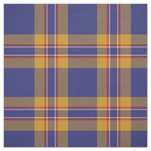 Clan McCann Tartan Blue und Gold Kariert Stoff