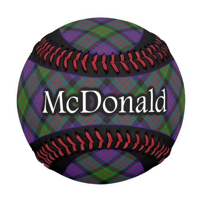 Clan McDonald MacDonald Scottish Tartan Baseball (Vorderseite)