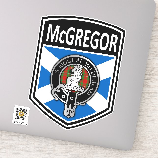 Clan McGregor Wappen & Tartan Salreifen Aufkleber (Detail)