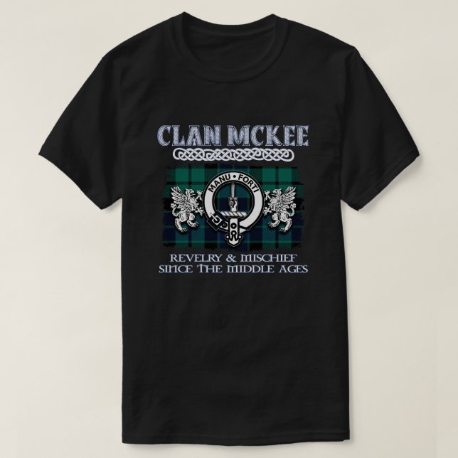 Clan McKee Wappen Schottische Clans Schottischer N T-Shirt (Design vorne)