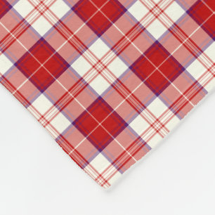 Clan Menzies Tartan Rot und Weiß Kariert Fleecedecke