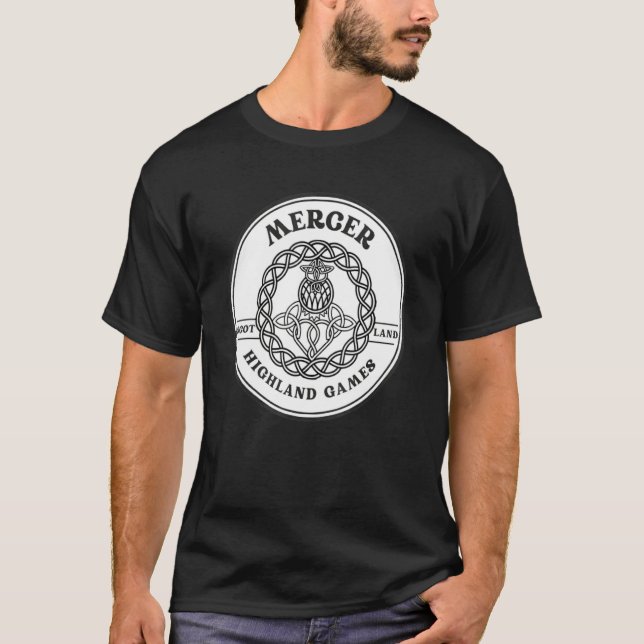 Clan Mercer Scottish Thistle Highland Games T-Shirt (Vorderseite)