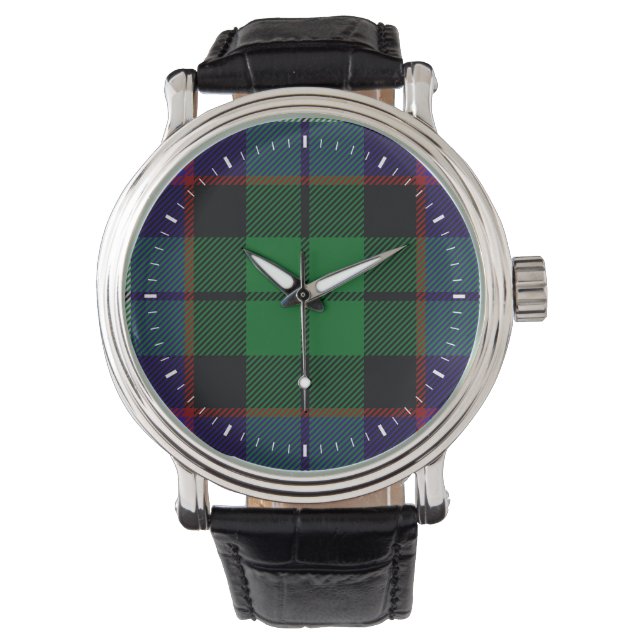 Clan Mitchell Tartan Armbanduhr (Vorderseite)