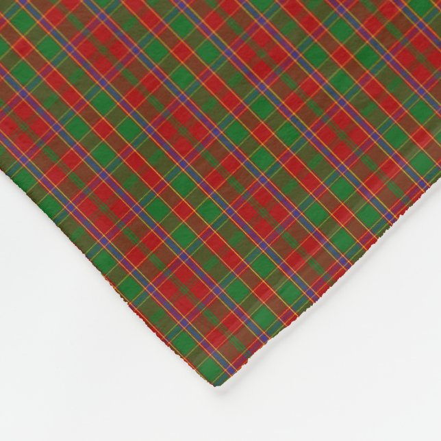Clan Monro Tartan Fleecedecke (Ecke)