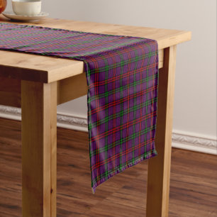 Clan-Montgomery lila schottischer Tartan Kurzer Tischläufer
