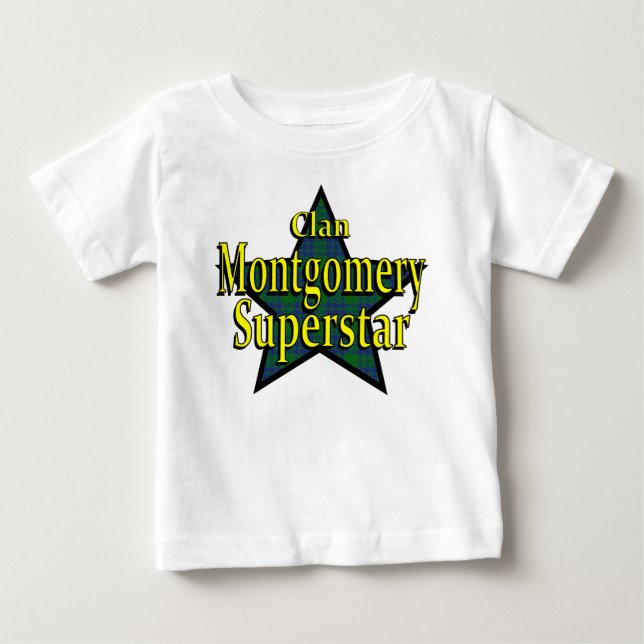 Clan-Montgomerysuperstar-Säuglings-T - Shirt (Vorderseite)