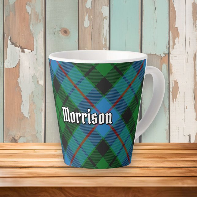 Clan Morrison Chasse Tartan Latte Mug (Créateur téléchargé)