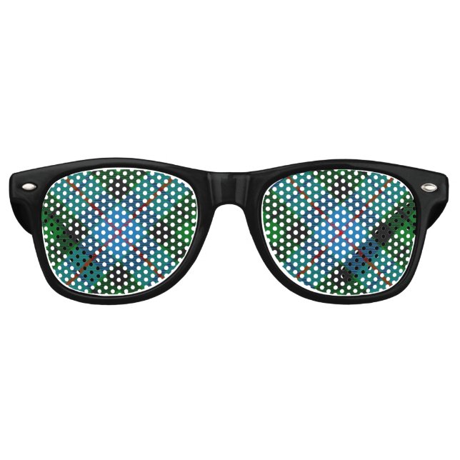 Clan Morrison Chasse Tartan Retro Lunettes de sole (Devant)