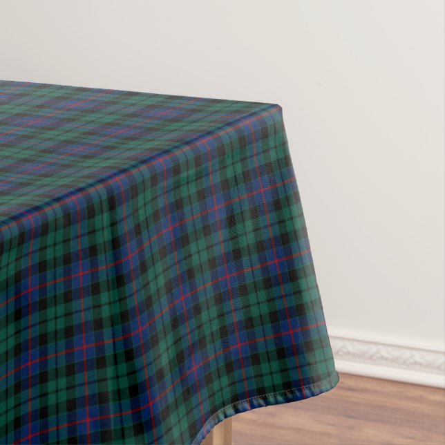 Clan Morrison Green und Blue Scottish Tartan Tischdecke (Beispiel)