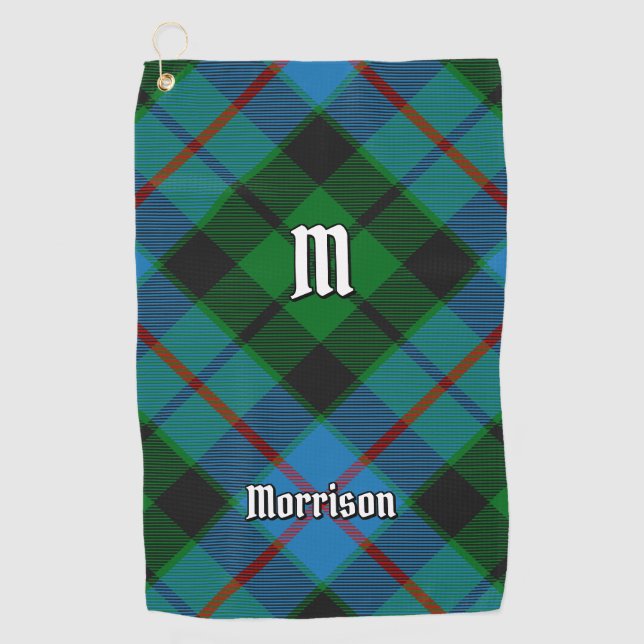 Clan Morrison Jagd Tartan Golf Handtuch (Vorderseite)