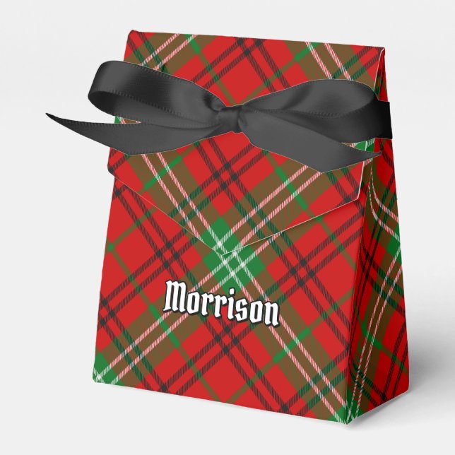Clan Morrison Red Tartan Gevor Box Geschenkschachtel (Vorderseite)