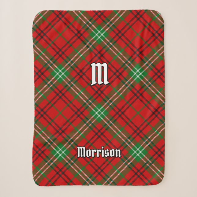 Clan Morrison Red Tartan Sherpa Blanket Sherpadecke (Vorderseite)