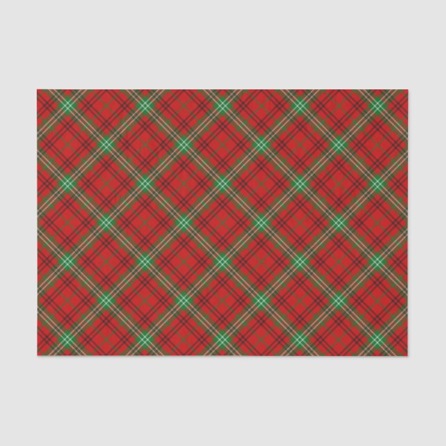 Clan Morrison Red Tartan Tissue Paper Seidenpapier (Vorderseite)