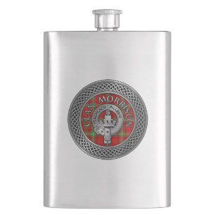 Clan Morrison Wappen & Tartan Knot Flasche Flachmann