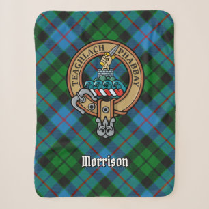 Clan Morrison Wappen über die Jagd auf Tartan Sherpadecke