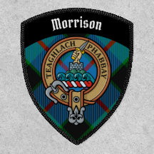 Clan Morrison Wappen über Jagd Tartan Patch