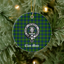 Clan Muir oder mehr Wappen Abzeichen & Tartan Keramik Ornament