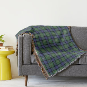 Clan Muir Tartan-blaues und grünes kariertes Decke