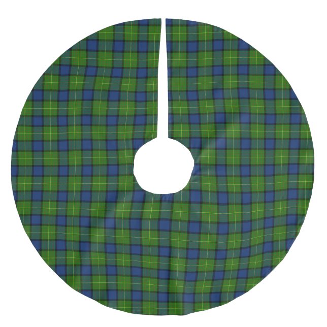 Clan Muir Tartan Polyester Weihnachtsbaumdecke (Vorderseite)