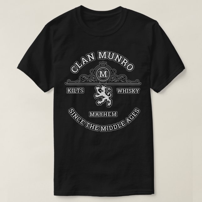 Clan Munro Scottish Kilt Highland Games  T-Shirt (Design vorne)