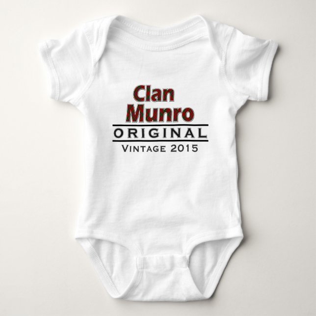 Clan Munro Vintag anpassen Baby Strampler (Vorderseite)
