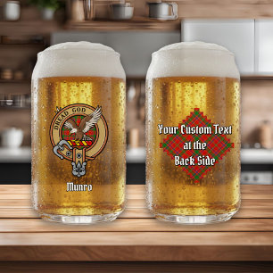 Clan Munro-Wappen über Tartan Dosenglas