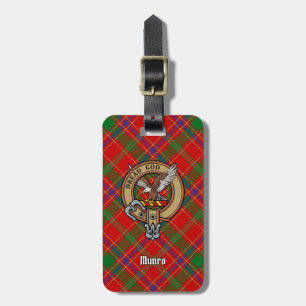 Clan Munro-Wappen über Tartan Gepäckanhänger