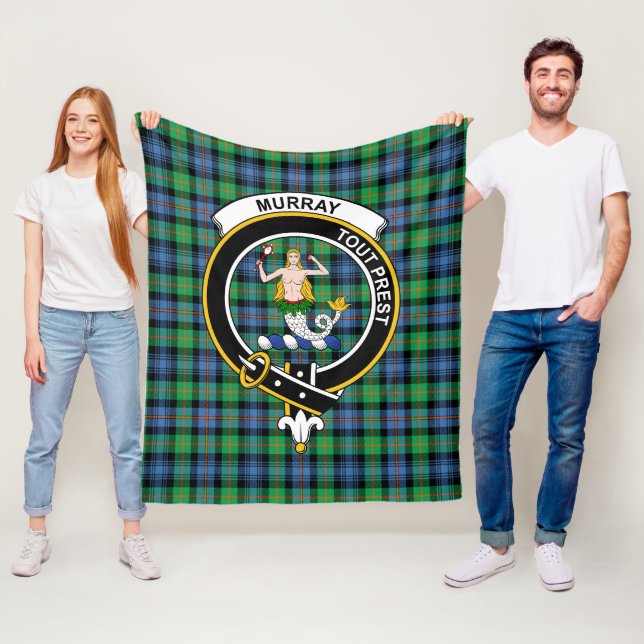 Clan Murray Dysart von Atholl Ancient Tartan Karie Fleecedecke (Beispiel)