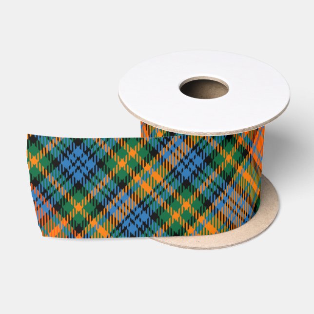 Clan Murray Kariert Tartan Orange Blue Green Karo Satinband (Spule)