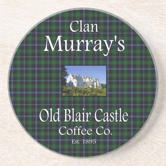 Clan-Murrays alter Blair-Schloss-Kaffee Co. Sandstein Untersetzer (Vorne)
