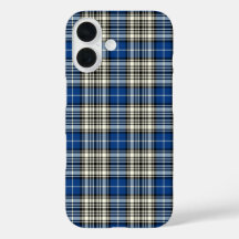 Clan Napier Tartan Blau, Schwarz und Weiß Kariert