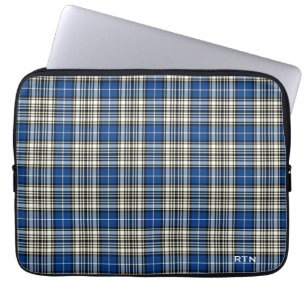 Clan-Napiertartan-königliches Blau-kariertes Laptopschutzhülle